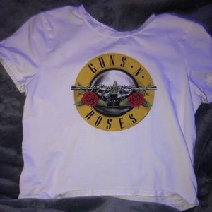 guns and roses crop top